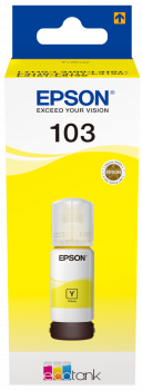 בקבוק דיו צהוב מקורי EPSON 103 Yellow ink bottle 65ml C13T00S44A אפסון