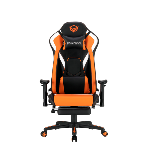 כיסא גיימינג עם הדום Meetion Gaming Chair CHR22 כתום/שחור