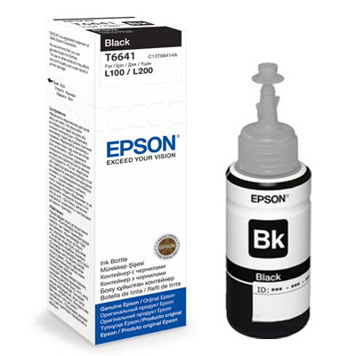 מיכל דיו שחור מקורי EPSON T6641 אפסון